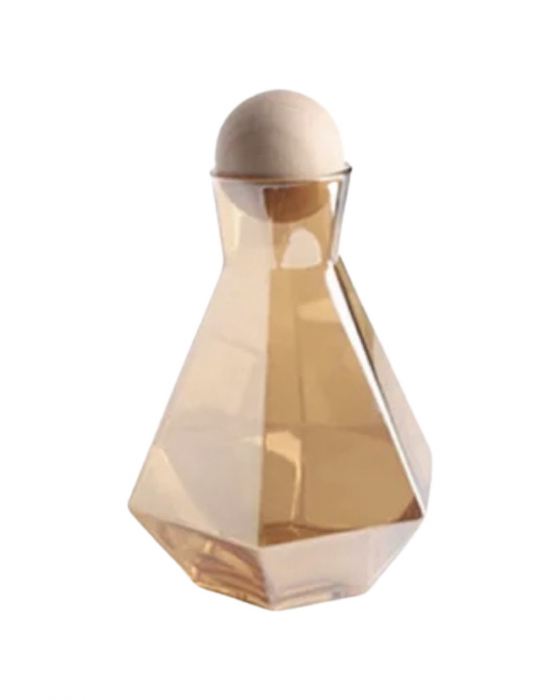 Set sticla cu 4 pahare, capac forma bila, model minimalist diamond, capacitate sticla 1380ml, pahar 300ml [7]