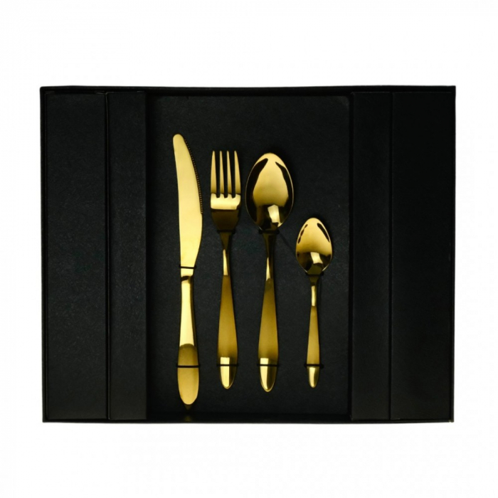 Set tacamuri 24pcs, aurii [2]