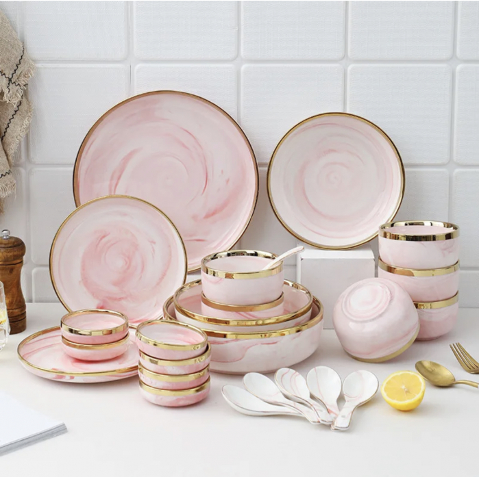 Set vesela bucatarie, ceramica, model elegant, 26 piese [9]