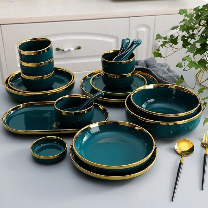 Set vesela bucatarie, ceramica, model elegant, 26 piese [3]