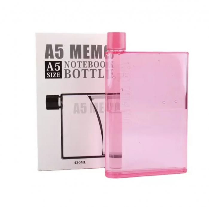 Sticla apa, forma plata tip A5, pentru a se potrivi in geanta, 420ml [4]