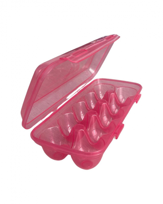 Suport 10 oua, din plastic, roz [2]