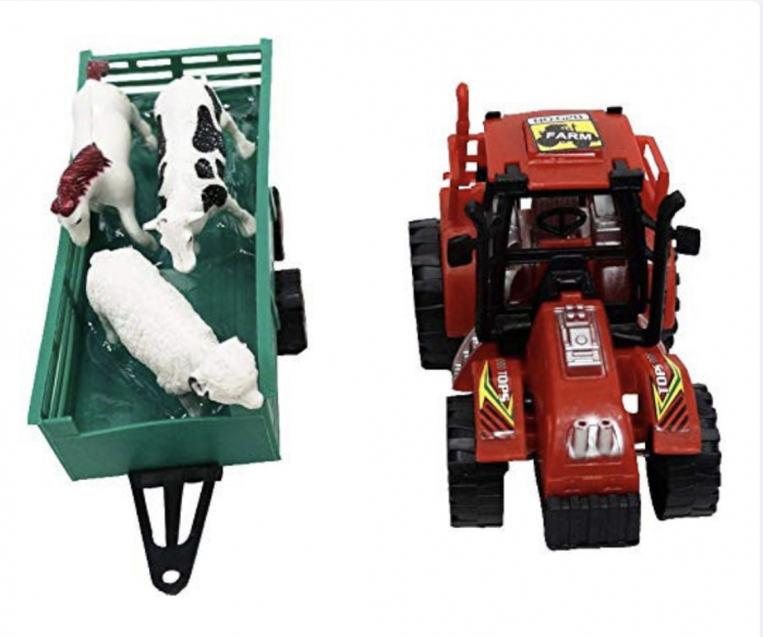 Tractor cu animale, verde, 34 cm [2]