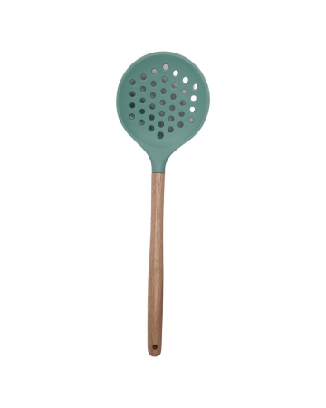 Set ustensile bucatarie din silicon, cu maner rezistent din bambus [5]
