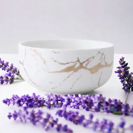 Marble Edition - Bol ceramica, model marmura, 11.8x6cm, 400ml