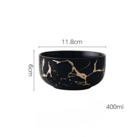 Bol ceramica, model marmura, 11.8x6cm, 400ml [2]