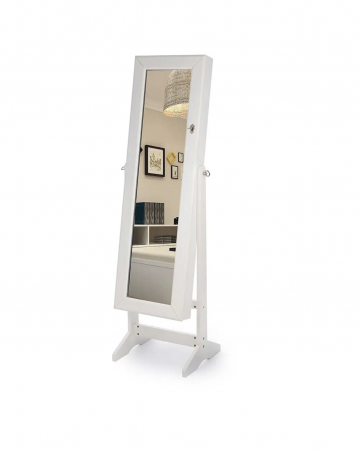 Dulap vertical pentru bijuterii si accesorii, cu oglinda si incuietoare, lemn MDF [1]