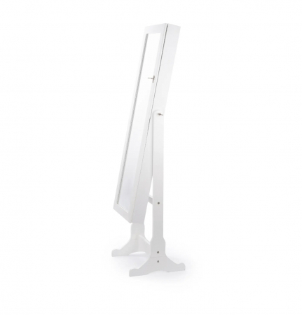 Dulap vertical pentru bijuterii si accesorii, cu oglinda si incuietoare, lemn MDF [2]