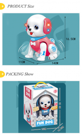 Jucarie interactiva catelus, cu lumini si muzica, Fun Dog [1]