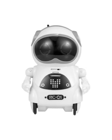 Jucarie interactiva robotel de buzunar, ce danseaza si recunoaste vocile, cu lumini, Pocket Robots [0]