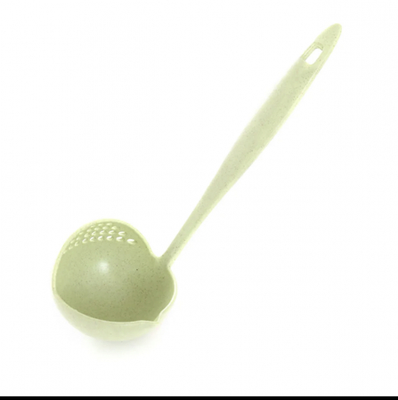 Polonic cu strecuratoare, 2 in 1, plastic, 29cm [8]