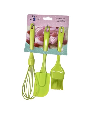 Set 3 ustensile bucatarie silicon, cu maner din plastic [2]