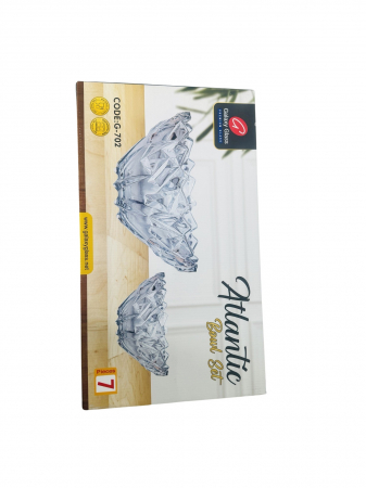 Set 6 boluri mici si un bol mare, sticla, pentru servit masa [1]