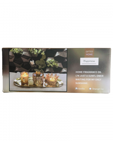 Decor - Set aromaterapie, parfum de camera, 2 lumanari si tava decorativa inclusa
