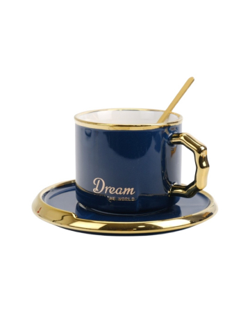 Bucatarie - Set cana, farfurie si lingurita, ceramica
