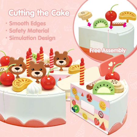 Set de jucarie tort aniversar cu lumini si accesorii [3]