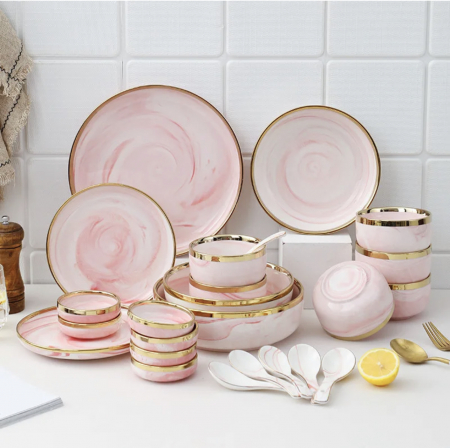 Set vesela bucatarie, ceramica, model elegant, 26 piese [1]