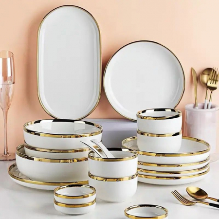 Set vesela bucatarie, ceramica, model elegant, 26 piese [5]