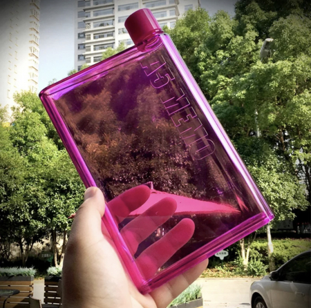 Sticla apa, forma plata tip A5, pentru a se potrivi in geanta, 420ml [1]