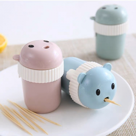 Suport scobitori ursulet, cu 300 scobitori bambus [1]