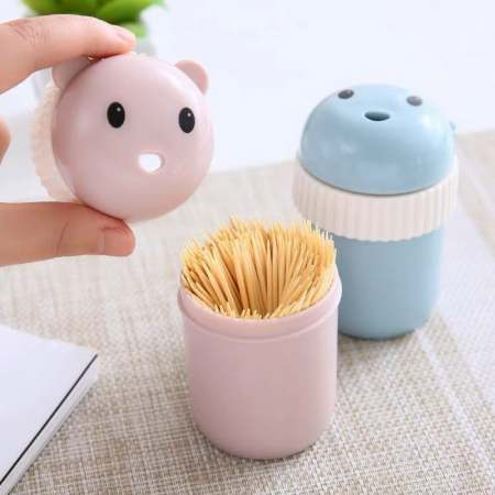 Suport scobitori ursulet, cu 300 scobitori bambus [3]