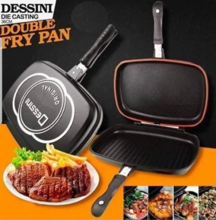 Tigaie dubla grill, inductie, din aluminiu forjat, 36cm [2]