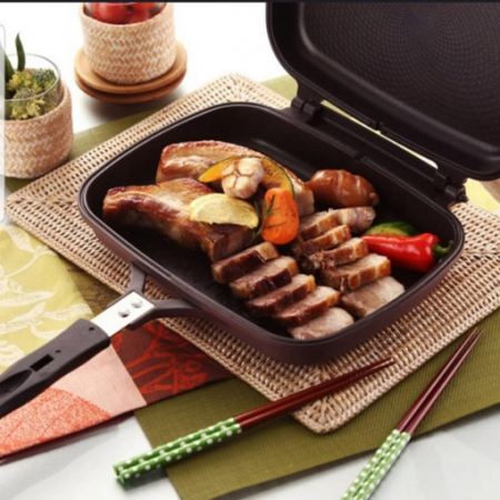 Tigaie dubla grill, inductie, din aluminiu forjat, 36cm [1]