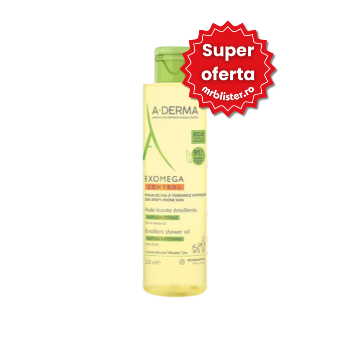 A-derma Exomega Control ulei de dus 200 ml [1]