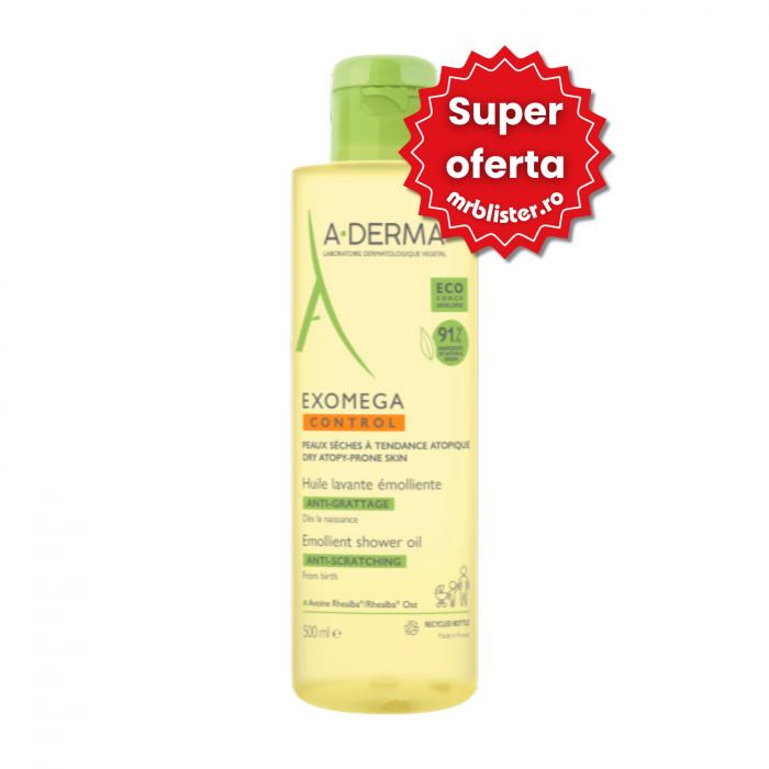 A-derma Exomega Control ulei de dus 500 ml [1]