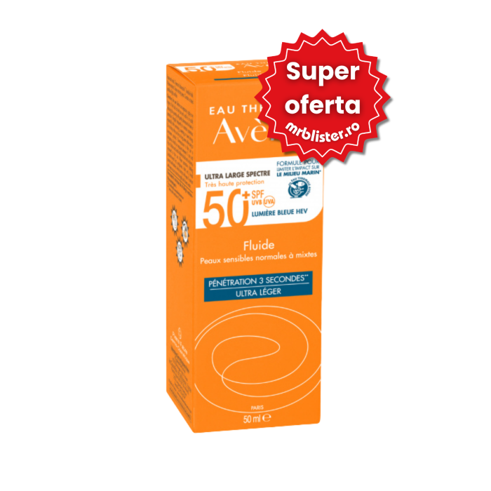 Avene Fluid protectie solara SPF 50+ Triasorb 50 ml [1]