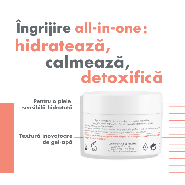 Avene Hydrance Aqua Gel piele sensibila si deshidratata 50 ml [5]