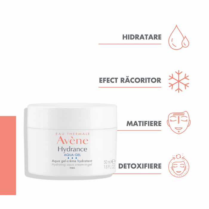 Avene Hydrance Aqua Gel piele sensibila si deshidratata 50 ml [2]