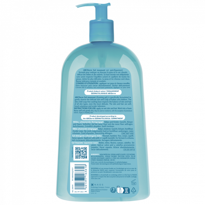 Bioderma ABCDerm Gel spumant 1000 ml [2]