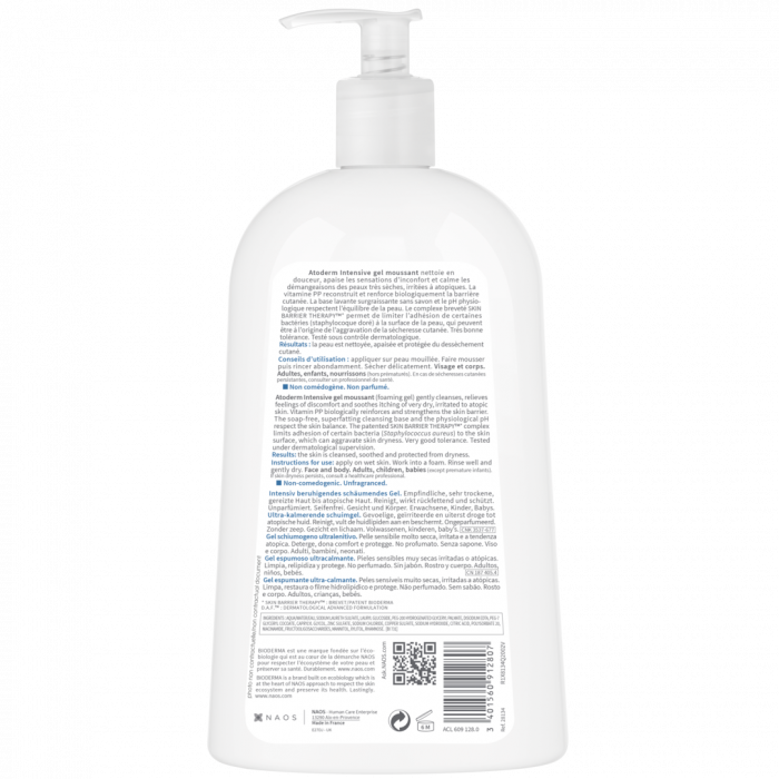 Bioderma Atoderm Intensive Gel spumant 1000 ml [3]