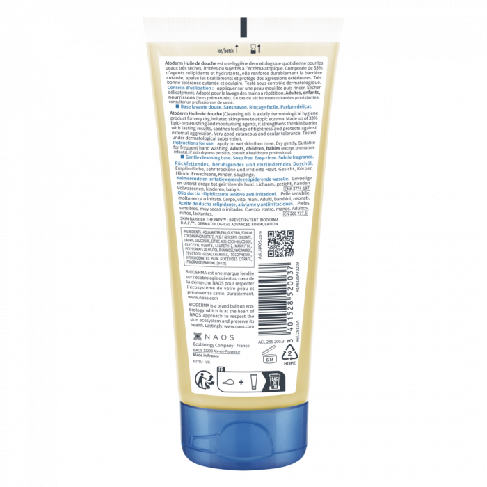 Bioderma Atoderm Ulei de dus 100 ml [2]