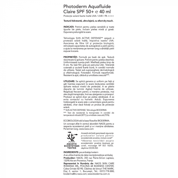 Bioderma Photoderm Aquafluide Claire light SPF 50+ 40 ml [3]