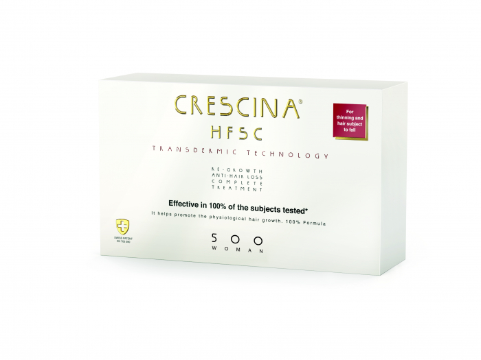 Crescina Re-Growth & Anti-hair Loss HFSC Transdermic Technology 500 Tratament complet pentru femei 10+10 fiole [2]