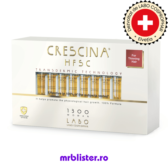 Crescina Re-Growth HFSC Transdermic Technology 1300 Tratament pentru femei 20 fiole [1]