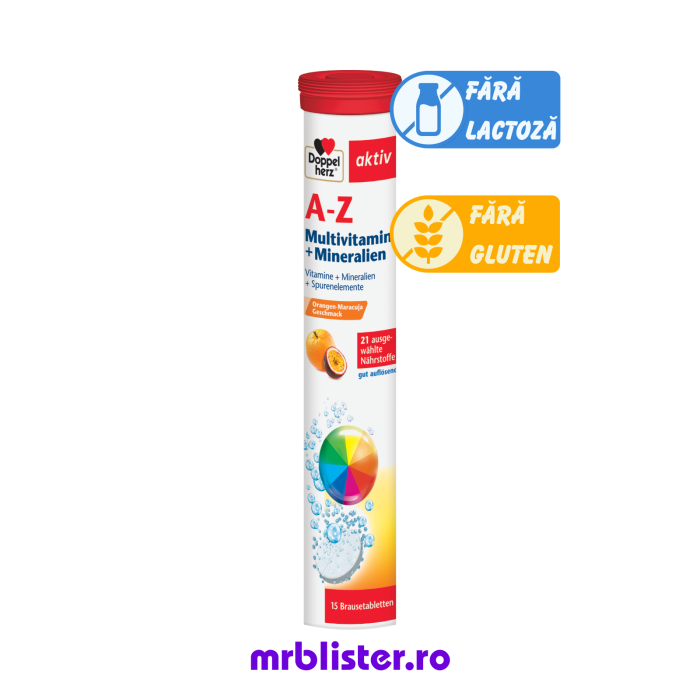 Doppelherz Aktiv A-Z Vitamine + Minerale + Microelemente 15 comprimate efervescente [1]