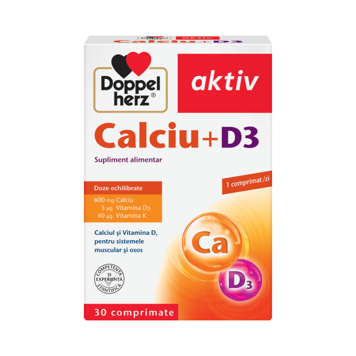 Doppelherz Aktiv Calciu + D3 30 comprimate [2]