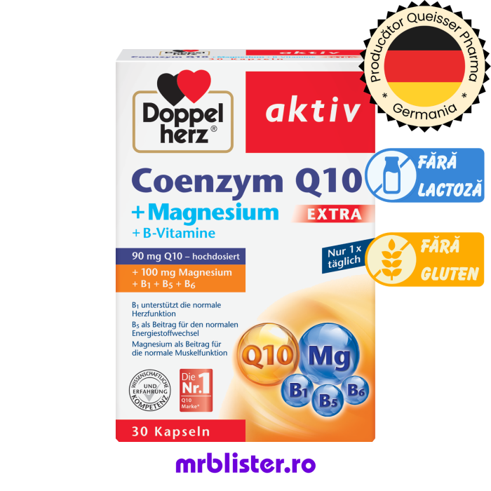 Doppelherz Aktiv Coenzima Q10 Extra + Magneziu 30 capsule [1]