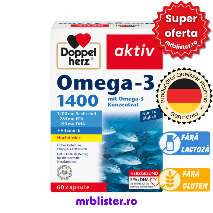 Doppelherz Aktiv Omega 3 1400 mg 60 capsule [1]