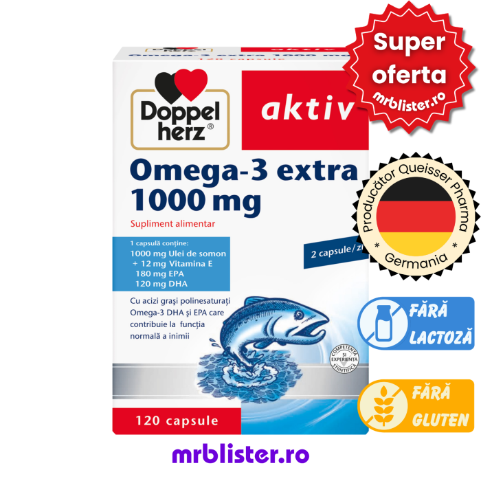 Doppelherz Aktiv Omega-3 Extra 1000 mg 120 capsule [1]