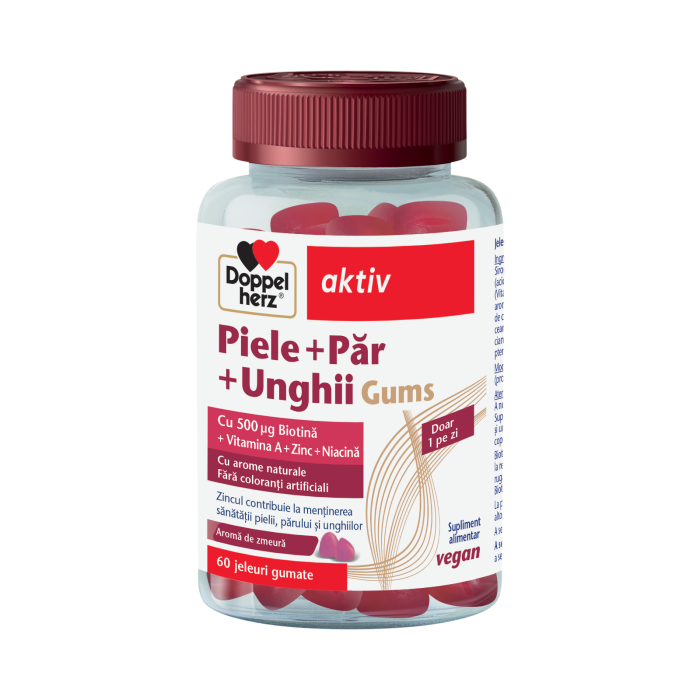 Doppelherz Aktiv Piele + Par + Unghii Gums 60 jeleuri gumate [2]