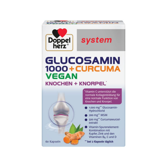 Doppelherz System Glucozamina 1000 + Curcuma 60 capsule [2]