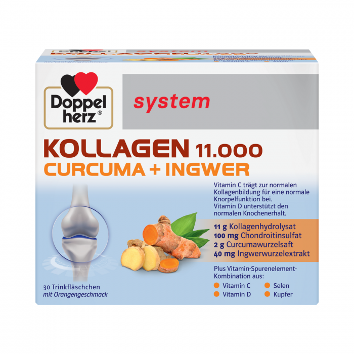 Doppelherz System Kollagen 11000 Curcuma + Ghimbir 30 flacoane [2]