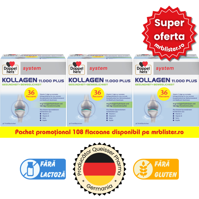 Doppelherz System Kollagen 11000 Plus 108 flacoane pachet promotional [1]