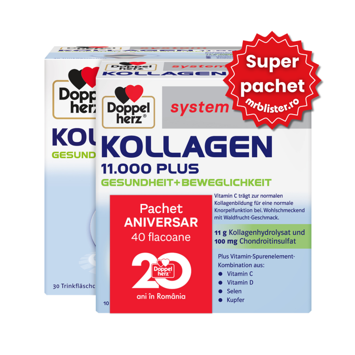 Doppelherz System Kollagen 11000 Plus 30+10 flacoane pachet promotional [1]