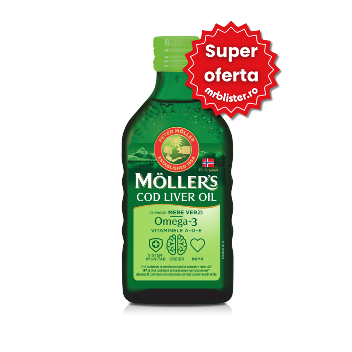 Moller's Cod Liver Oil Omega 3 Mere Verzi 250 ml [1]