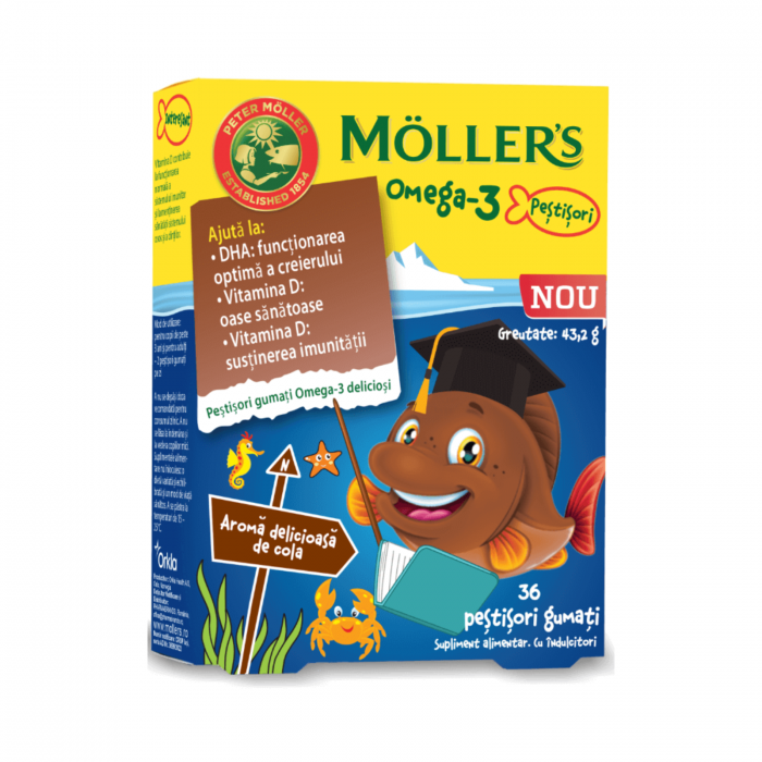 Moller's Omega 3 Pestisori Cola 36 jeleuri [2]